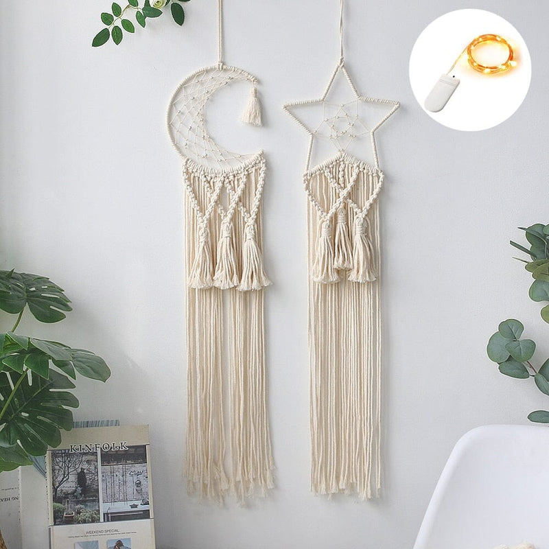 Bohemian Macrame Dream Catcher With Lights