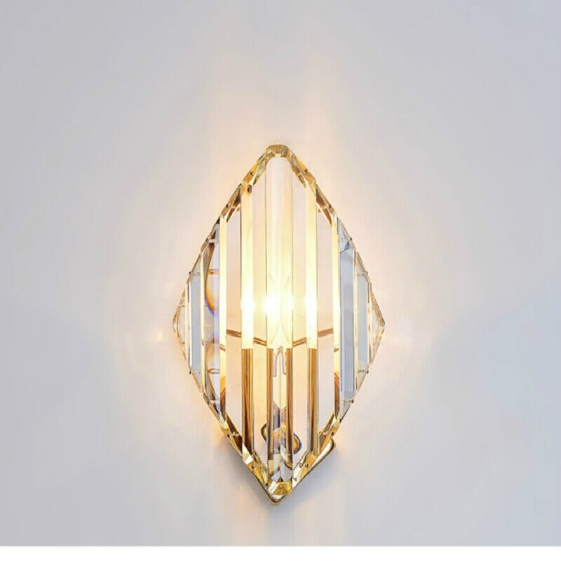 Diamond crystal wall lamp