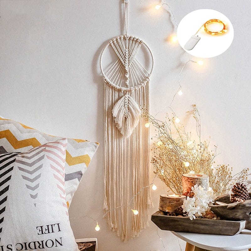Bohemian Macrame Dream Catcher With Lights