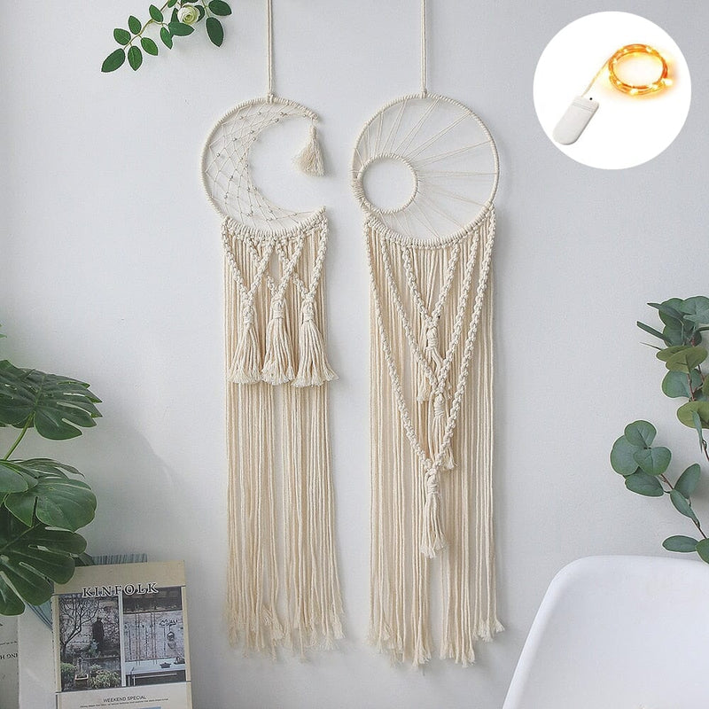 Bohemian Macrame Dream Catcher With Lights