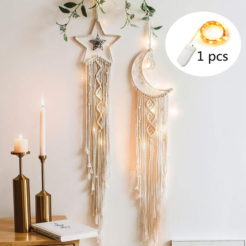 Bohemian Macrame Dream Catcher With Lights