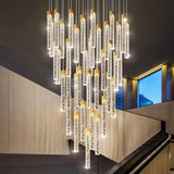 Modern Long Crystal LED Chandelier