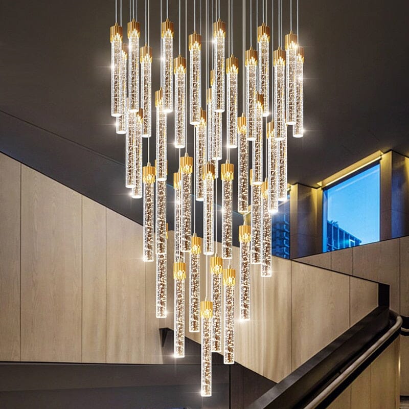 Modern Long Crystal LED Chandelier