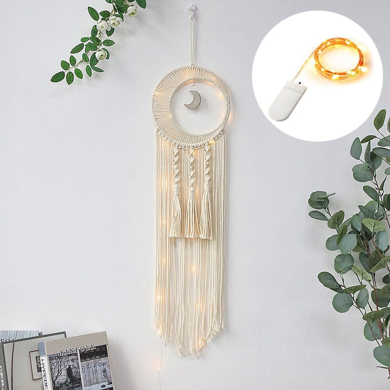 Bohemian Macrame Dream Catcher With Lights