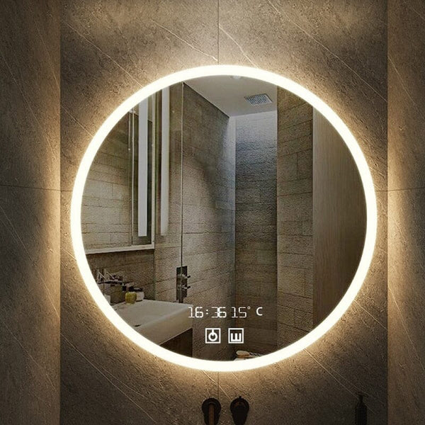 Round Smart Makeup Bathroom Mirror