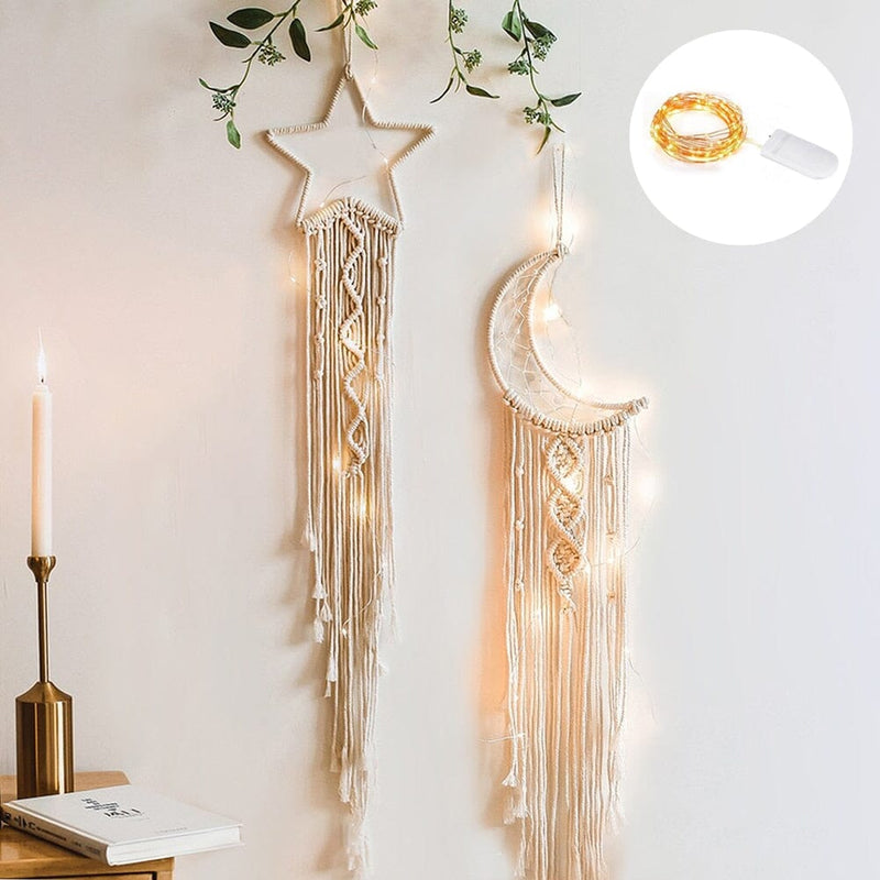Bohemian Macrame Dream Catcher With Lights