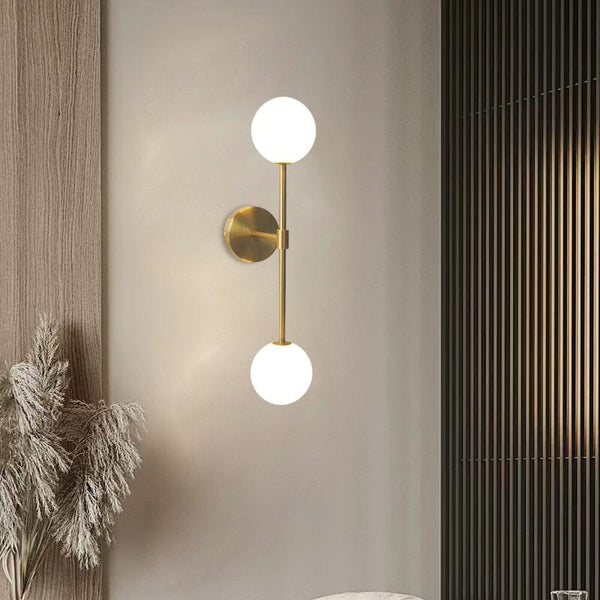 Milky Glass Round Ball LED Wall Lamp