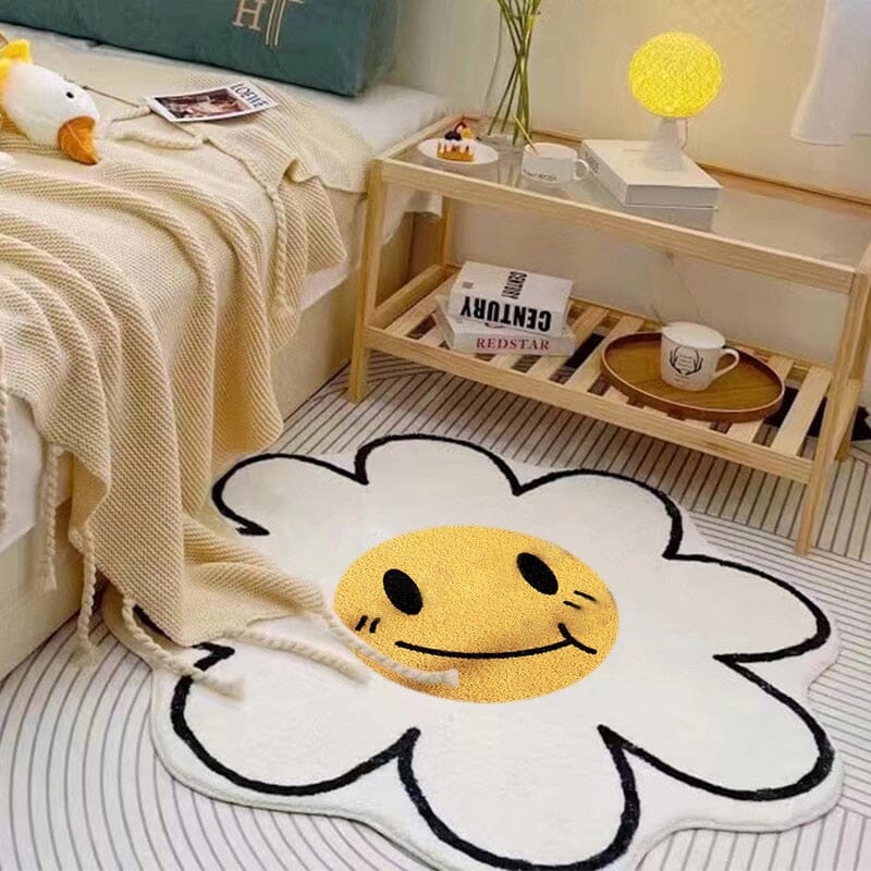 Nordic Flower Rug Childrens Bedroom