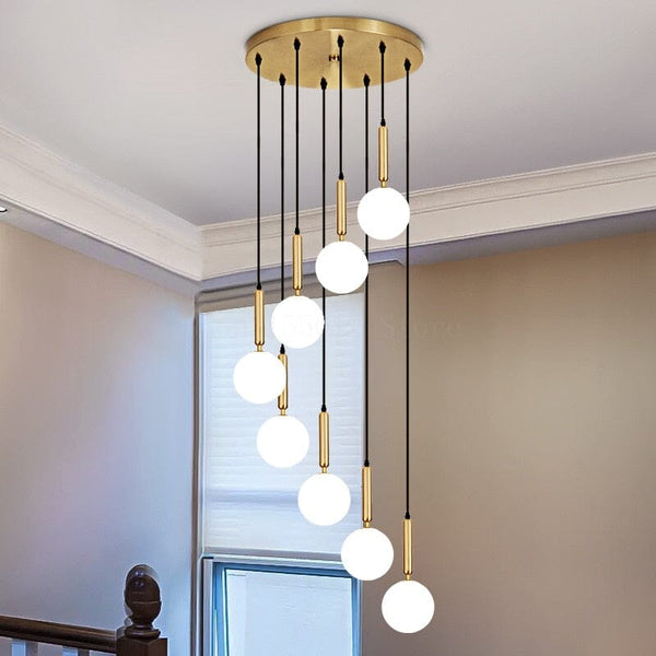 Modern LED Glass Ball Chandelier Lights Fixture