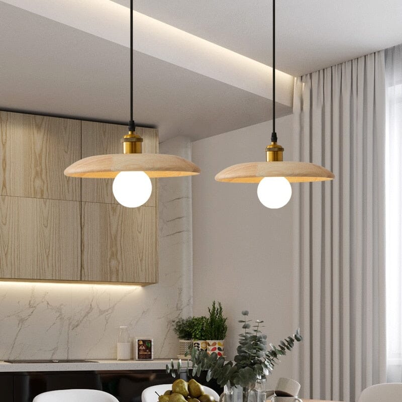 Nordic Solid Wood Decorative Pendant Light