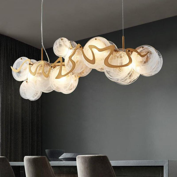 Creative Glass Lustre Gold Iron Pendant