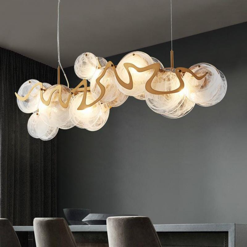Creative Glass Lustre Gold Iron Pendant