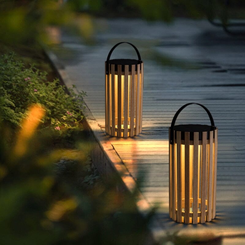 Portable Lantern Design LED Modern Solar Outdoor Floor Lamp