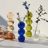 Glass caterpillar vase