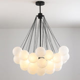 NYRA Frosted Glass Ball Chandelier