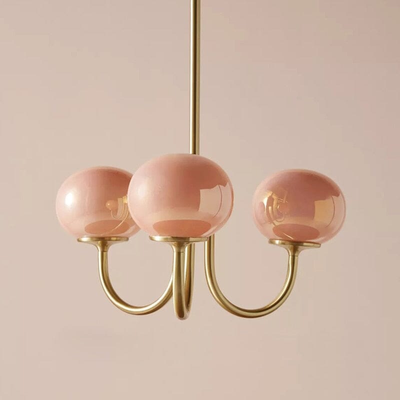 Vintage Retro Pink White Glass Pendant Lamp – NYRALONDON