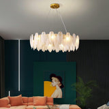 Modern Feather Glass Ceiling Chandelier