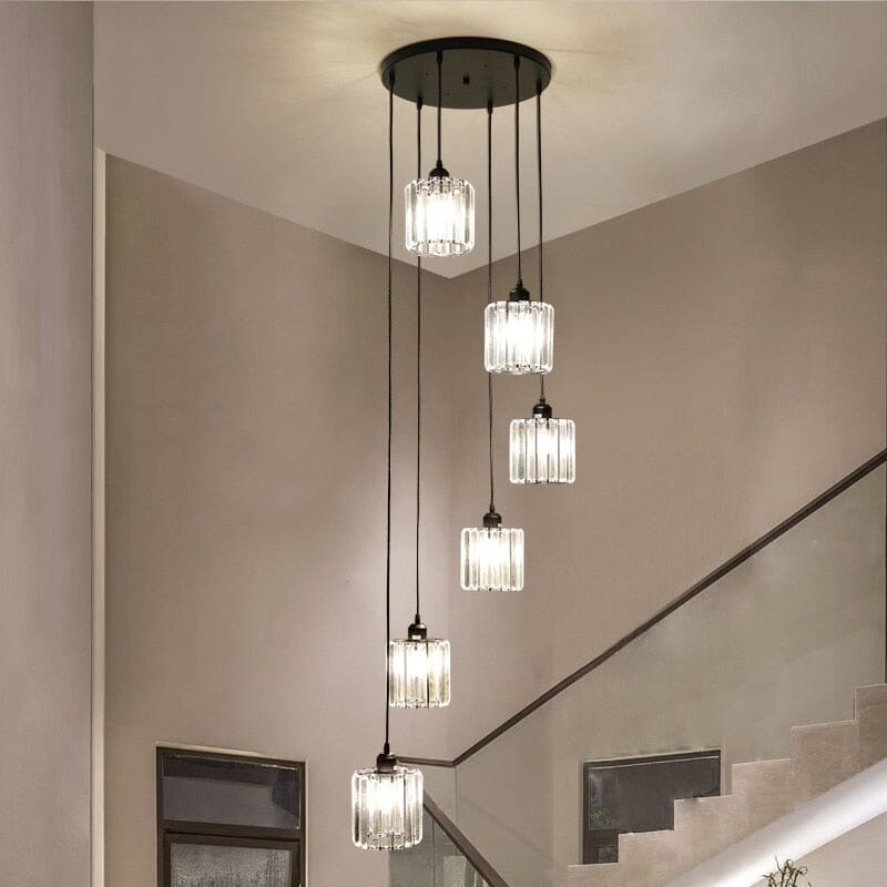Ava Square Crystal Drop Chandelier