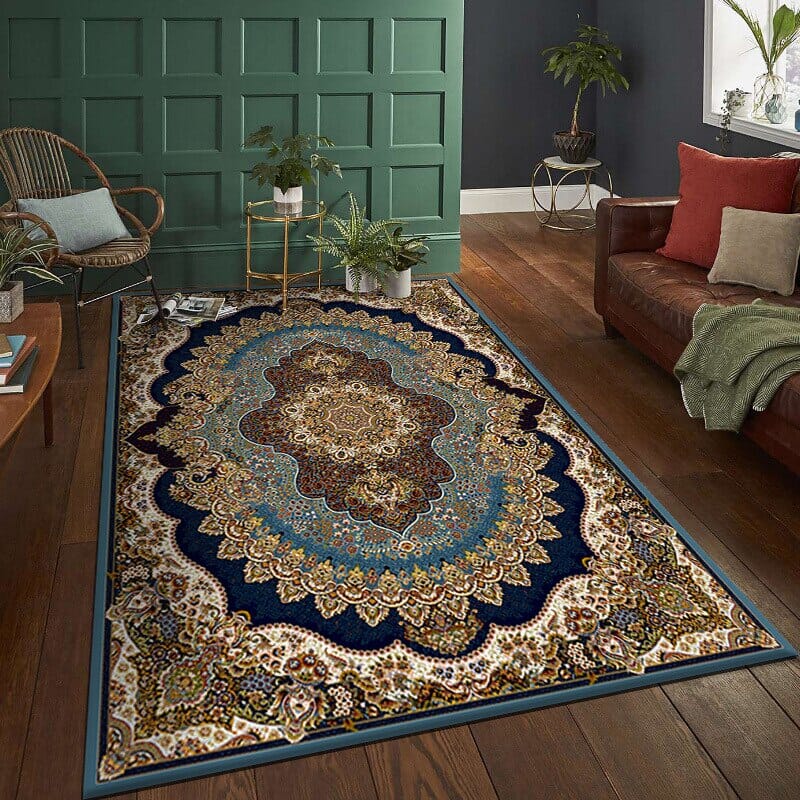 Vintage Persian Short Pile Carpet