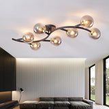 Nordic Glass Ball Tree Branch Ceiling Lamp