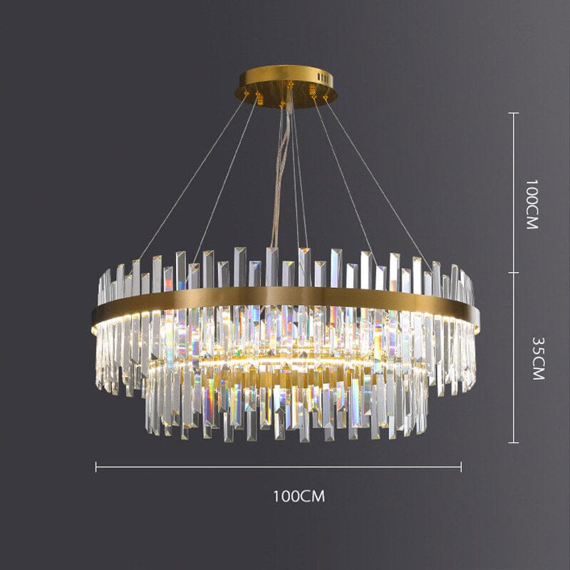 Dual Crystal Chandelier
