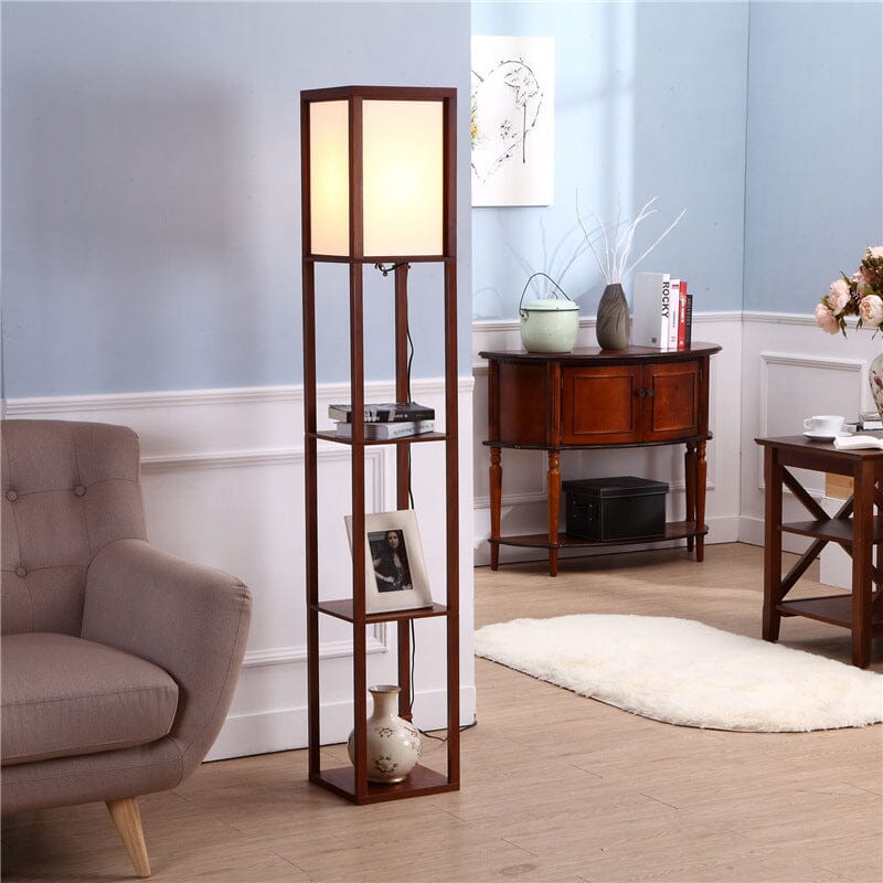 Floor Lamp With Shelves