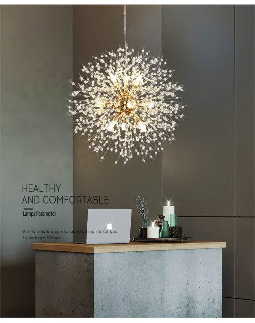 Crystal Dandelion pendant light