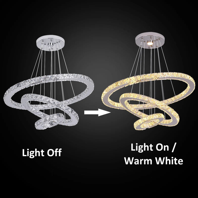 Armani Crystal ring pendant chandelier