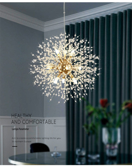 Crystal Dandelion pendant light