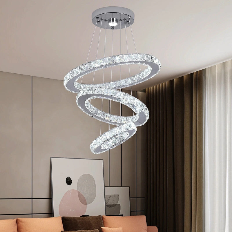 Armani Crystal ring pendant chandelier