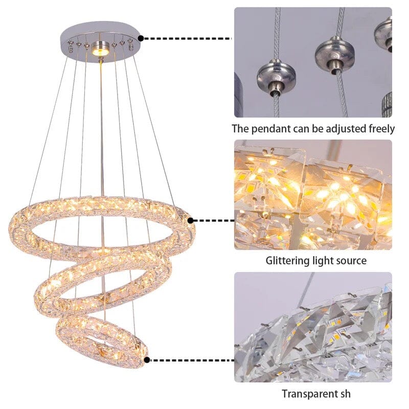 Armani Crystal ring pendant chandelier