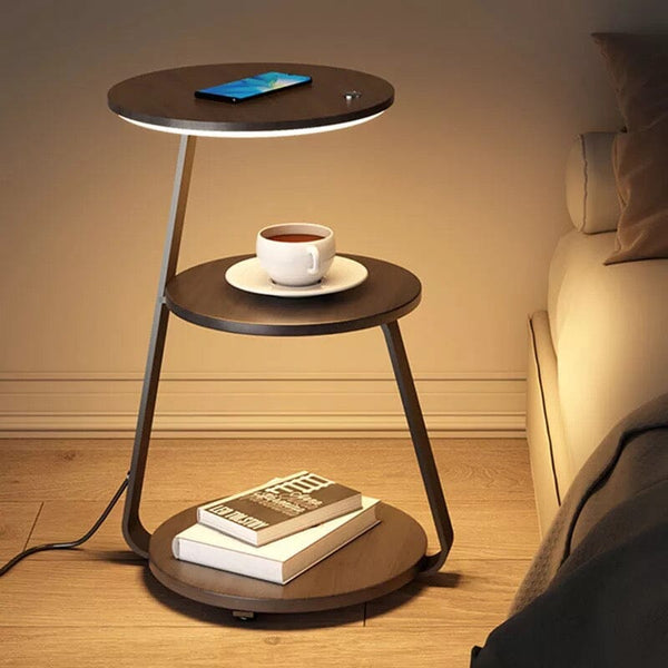 Chestnut Table Lamp & wireless charger