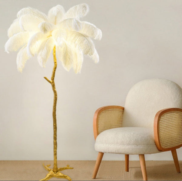 Ostrich Feather Floor Lamp