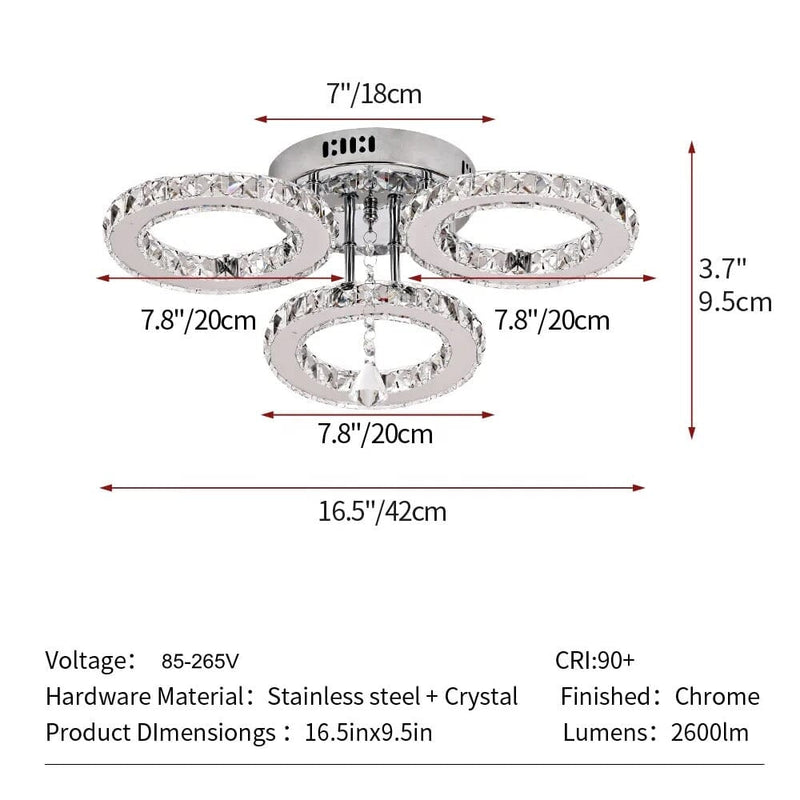 Ceiling Crystal Ring Chandelier