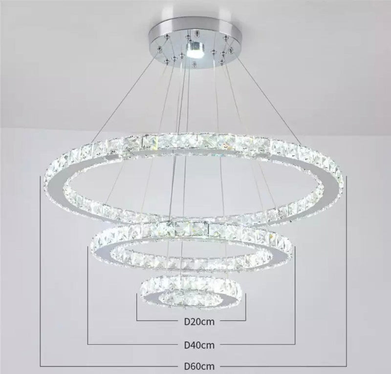 Armani Crystal ring pendant chandelier