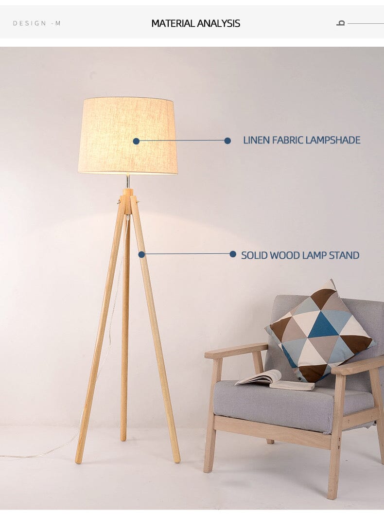 Wooden Shade Floor Lamp