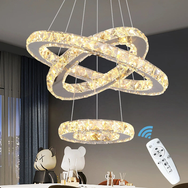 Armani Crystal ring pendant chandelier