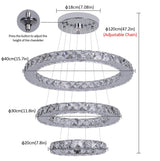 Armani Crystal ring pendant chandelier