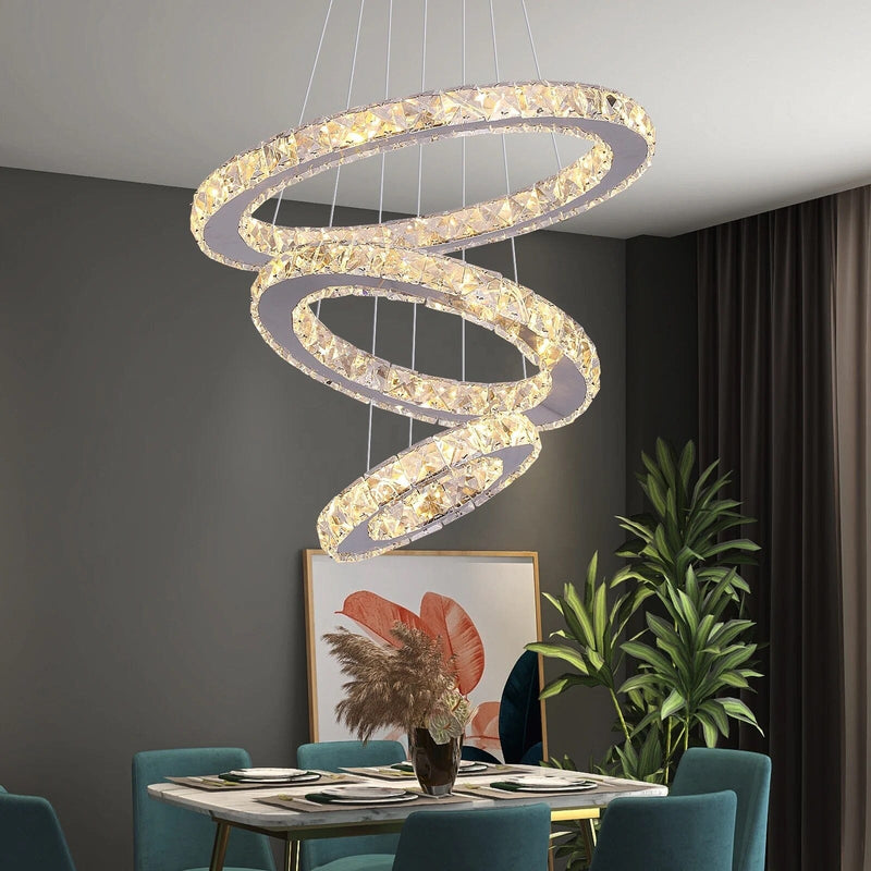 Armani Crystal ring pendant chandelier