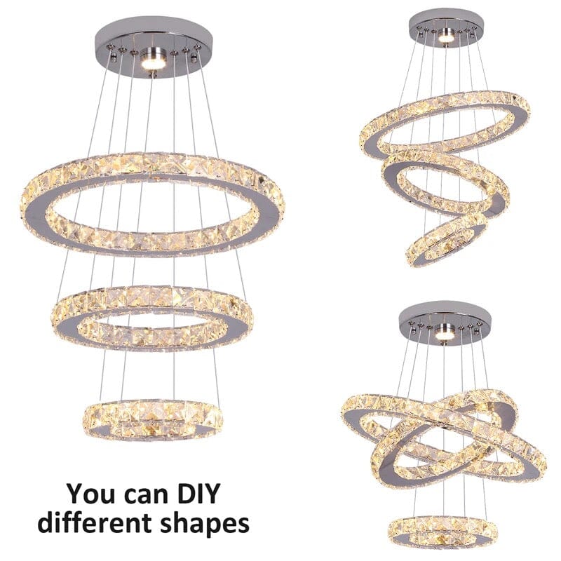 Armani Crystal ring pendant chandelier